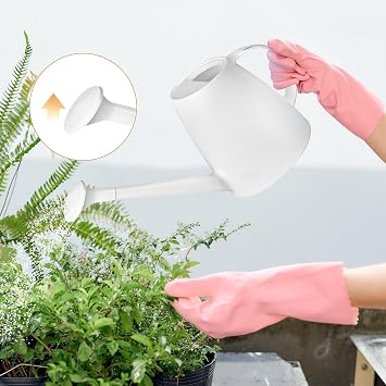 Plant Watering Can for Home Plant Garden 1/2 Gallon White