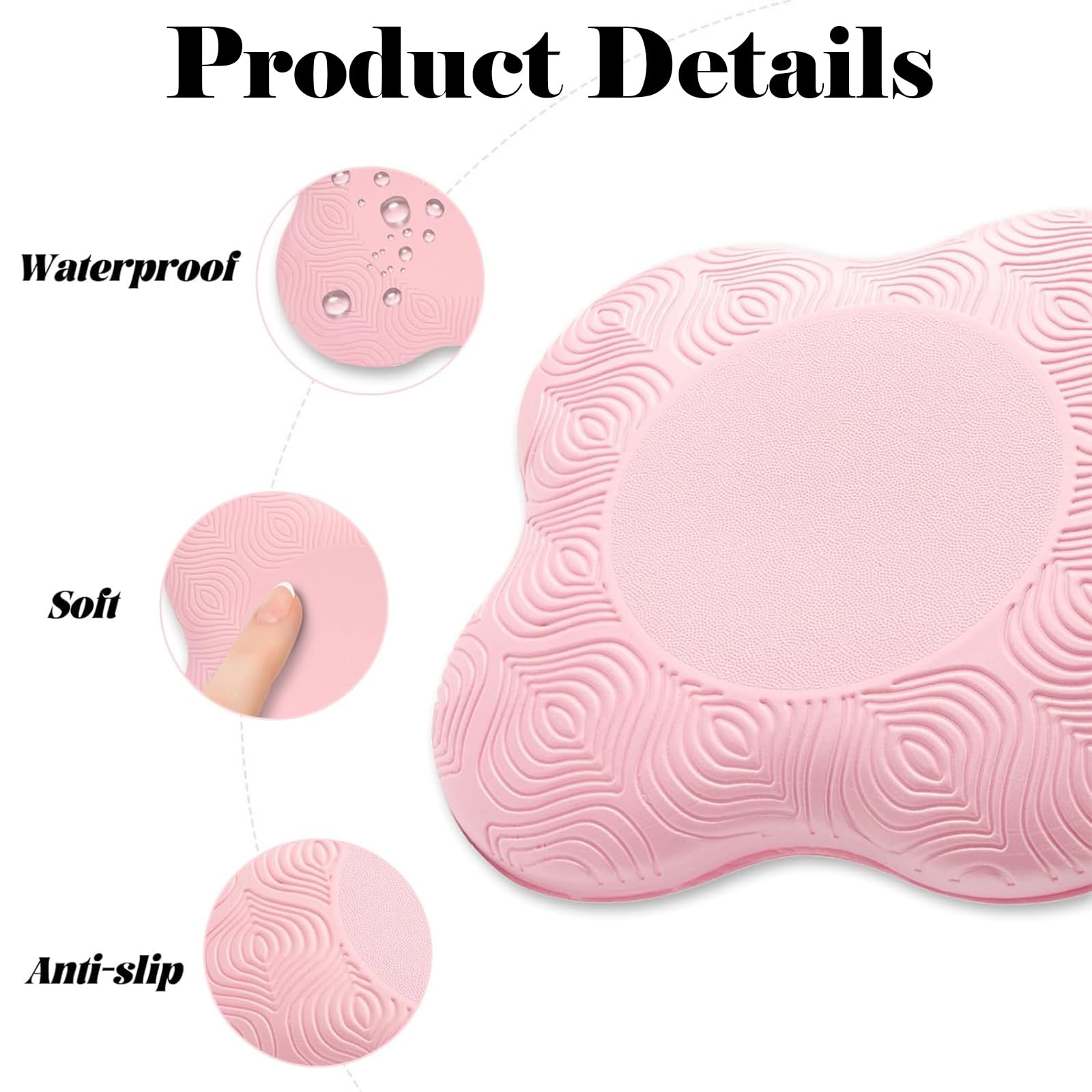 Yoga Knee Pads, 2 Pcs Pink Yoga Knee Pads Women, Soft And Comfortable Yoga Knee Pad - Image 3