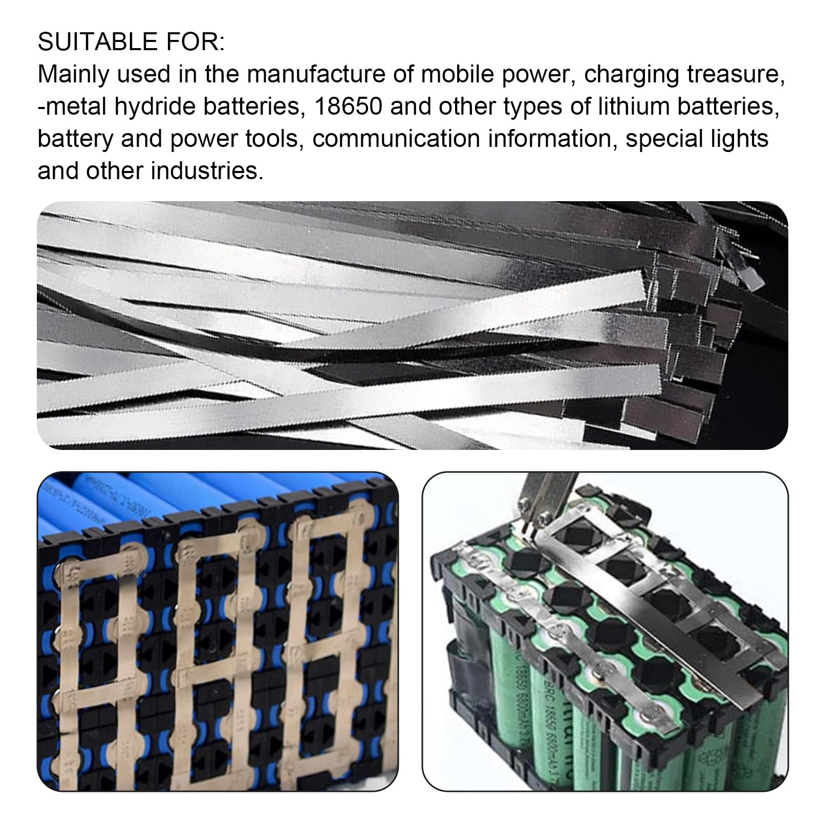 QUARKZMAN Vernickeltes Stahlband 2x10m - 5x0,12mm Für Batterie- & Punktschweißen