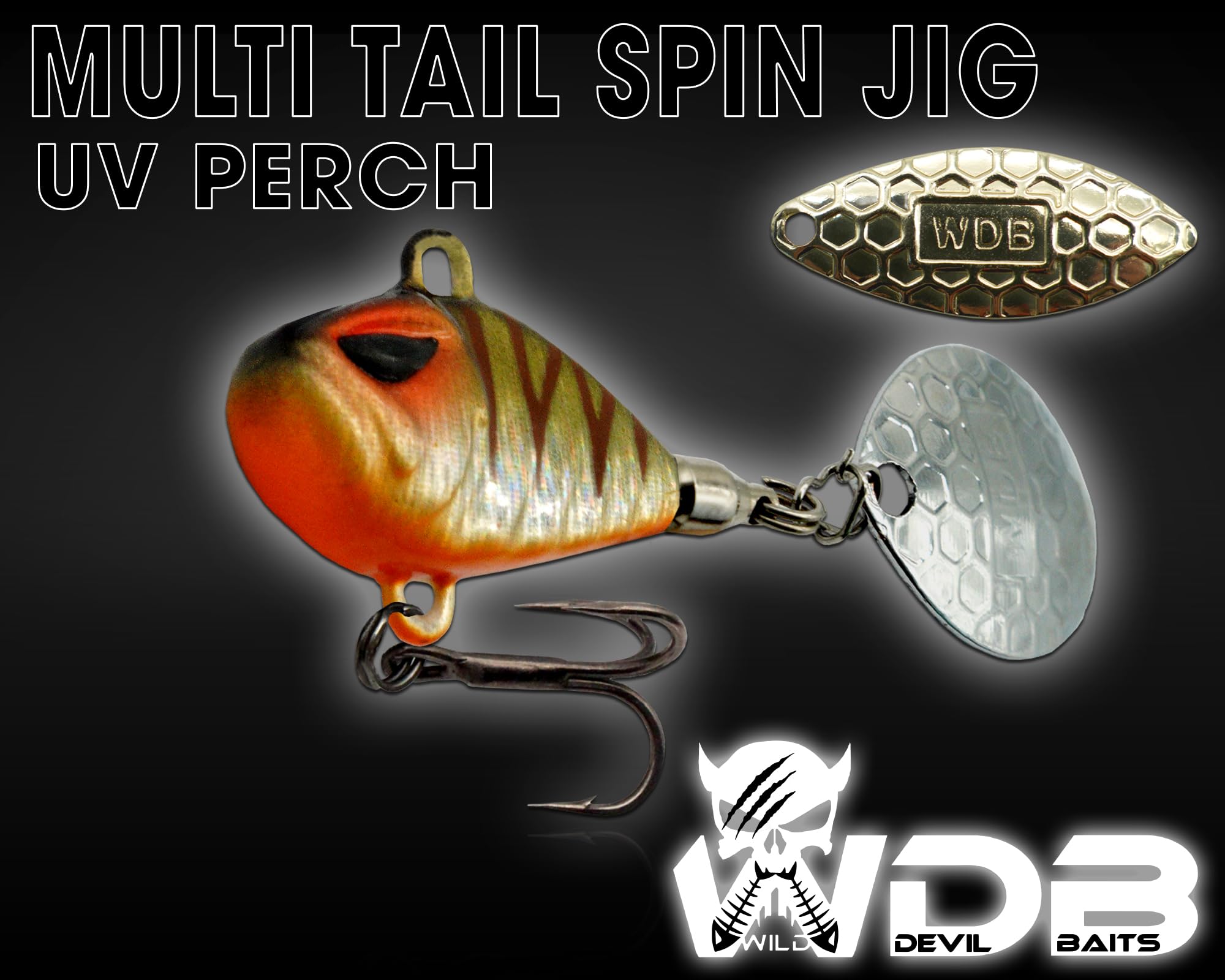 Wild Devil Baits Multi Tail Spin Jig - Señuelo de pesca