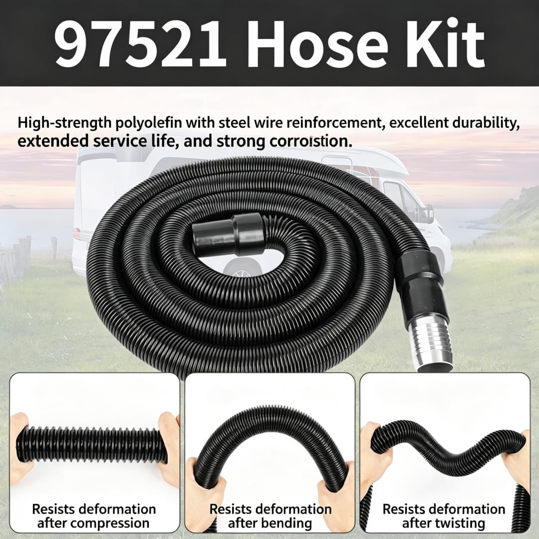 Kit Tubo di Scarico da 350cm per Camper, Roulotte E Imbarcazioni (350cm Null)