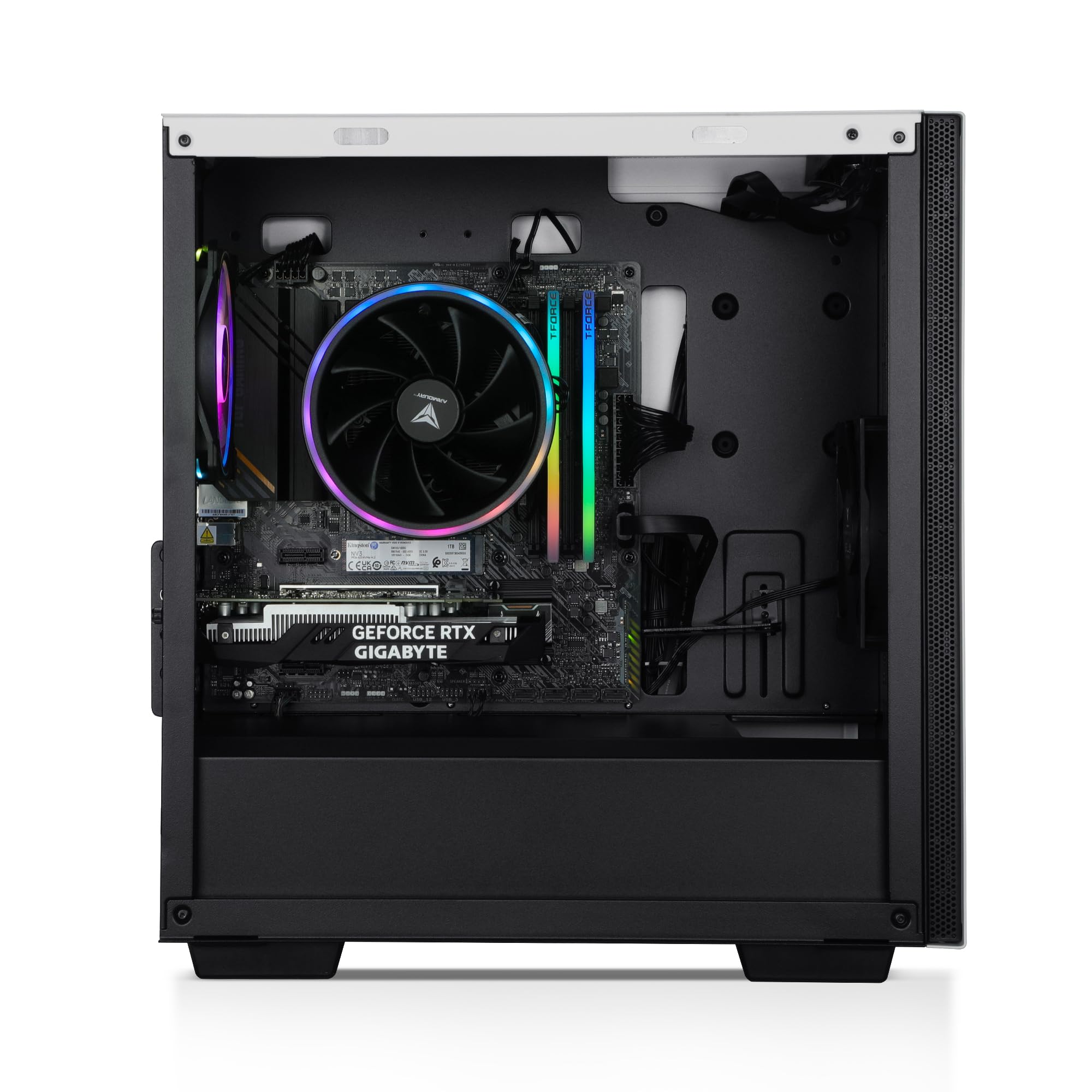 Rear panel of ARMOURY Scout A-150 Gaming PC showing various ports