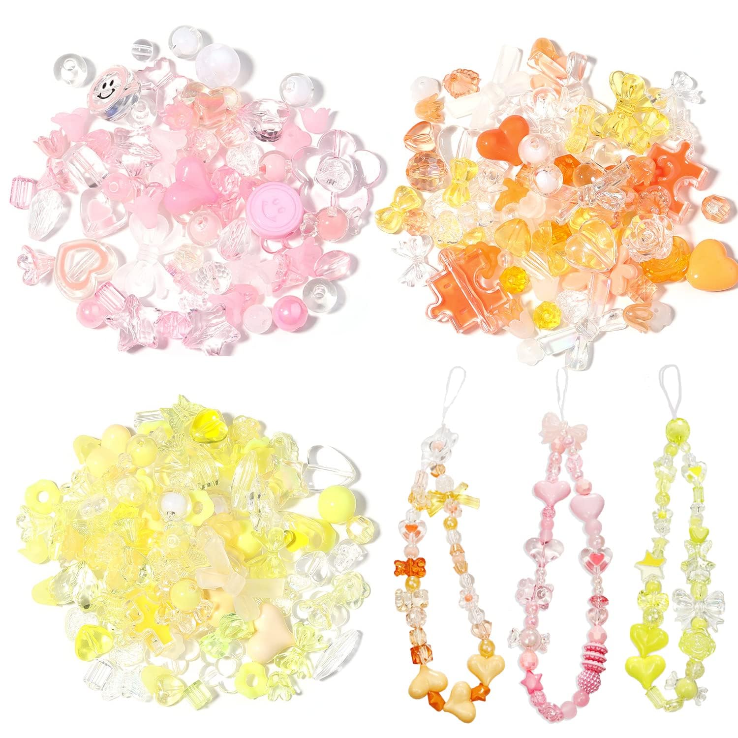Sponsored Ad – Azonee 90~150 Acrylic Beads for Jewelry Making, Colorful Assorted Beads Cute Kawaii Aesthetic Beads for Bracelets Making Flower Butterfly Beads Bulk Necklaces DIY Mobile Phone Chains, Three Colors