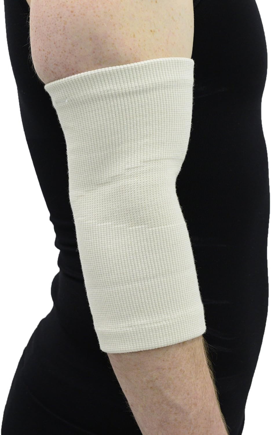 MAXAR Wool/Elastic Elbow Brace Support - Two-Way Stretch (56% Wool) M (Pack of 2)