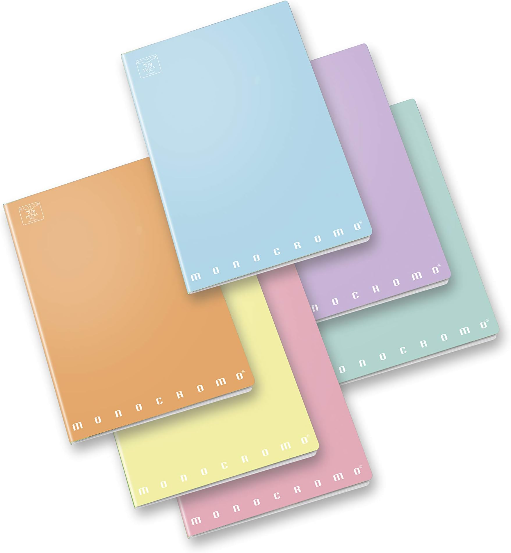 Monocromo Large Pastel Color Ruled Notebooks 10-pack