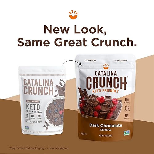 Miniatura 2 de Catalina Crunch Chocolate negro paquete de 4 y miel Graham 4 paquetes bolsas de 9 onzas  bajo en carbohidratos sin azúcar sin gluten sin cereales