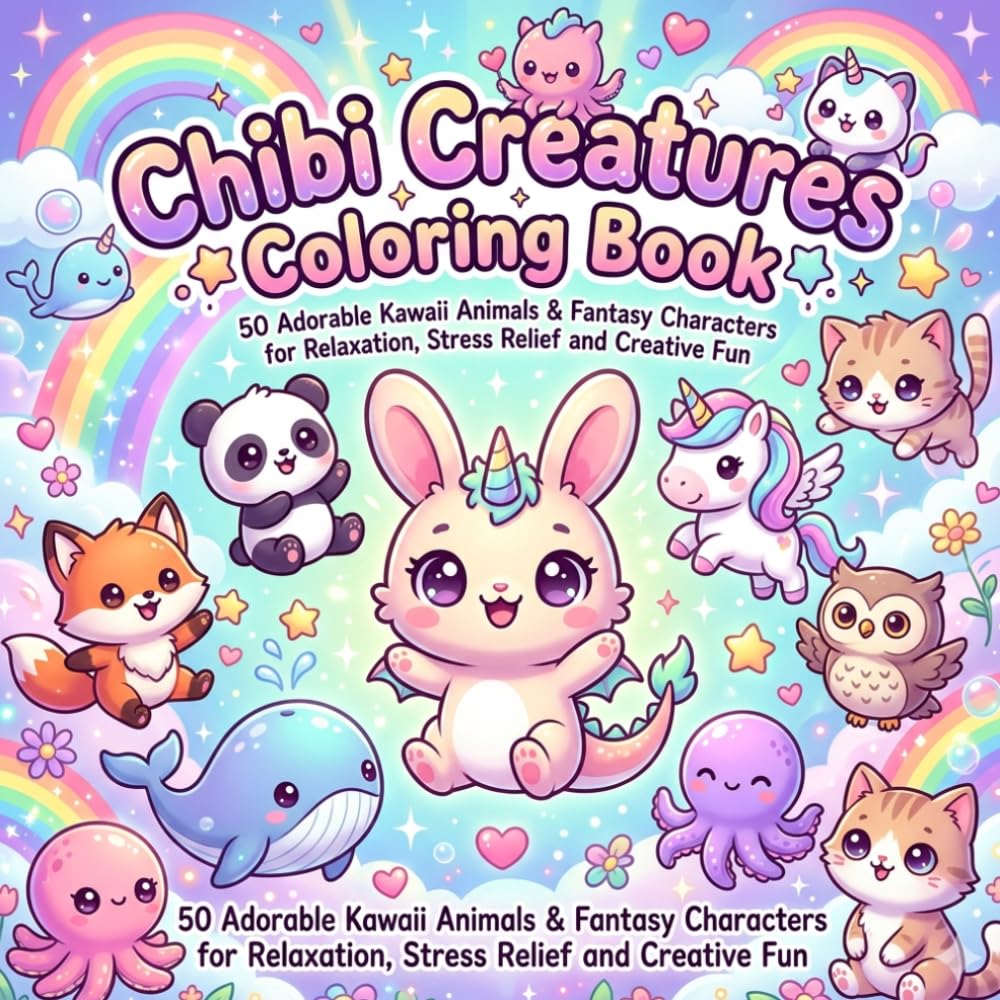 Chibi Creatures: A Kawaii Coloring Adventure with Cute Animals, Ocean Friends, Jungle Buddies & Magical Fantasy Beings (Animals & Cute)