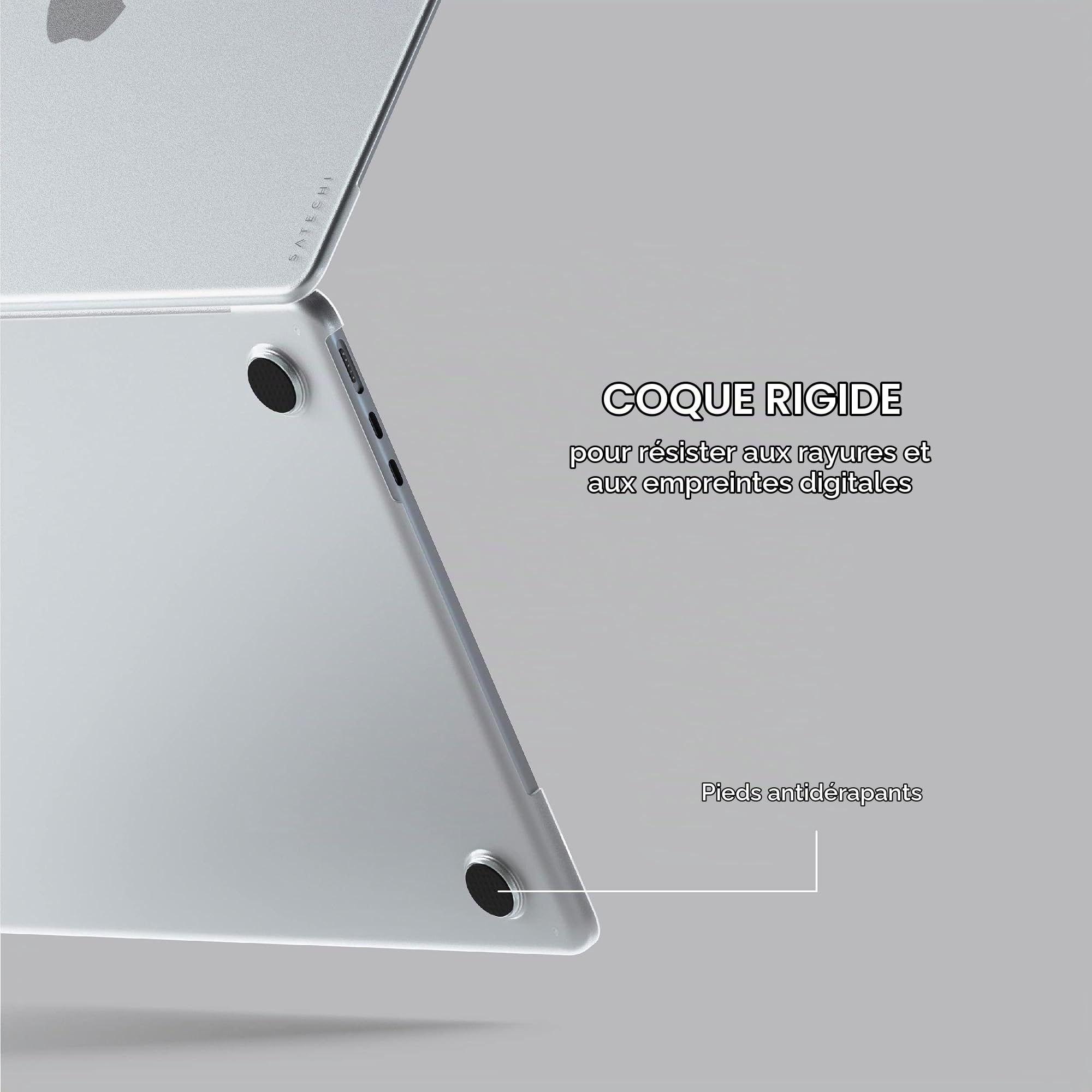 SATECHI Coque Rigide Eco-Hardshell pour MacBook Air 13 Pouces, Transparent