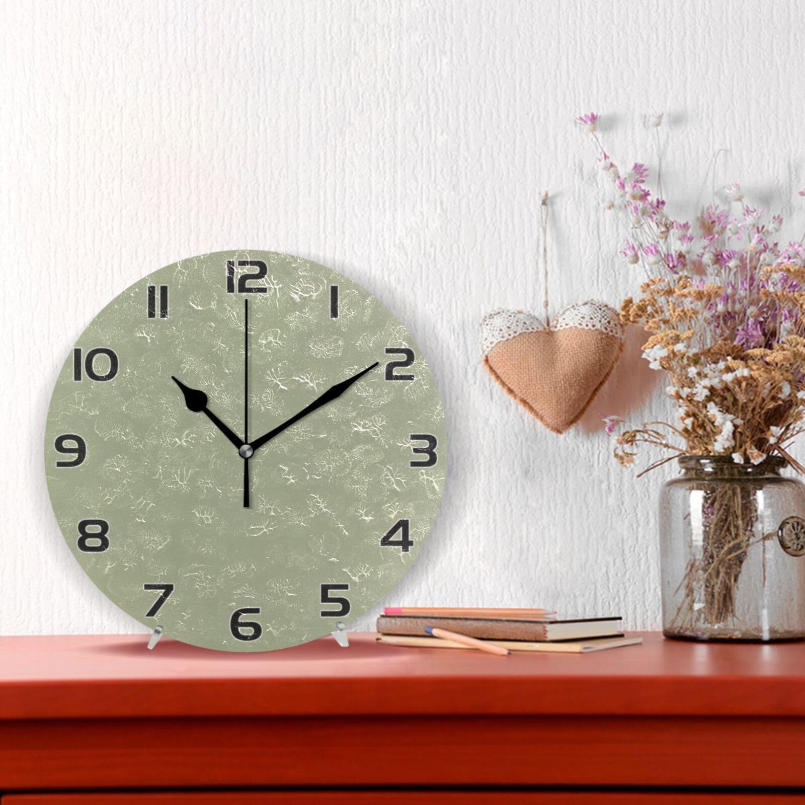 Orologio da parete silenzioso, 30,5 cm, grande, moderno, in legno