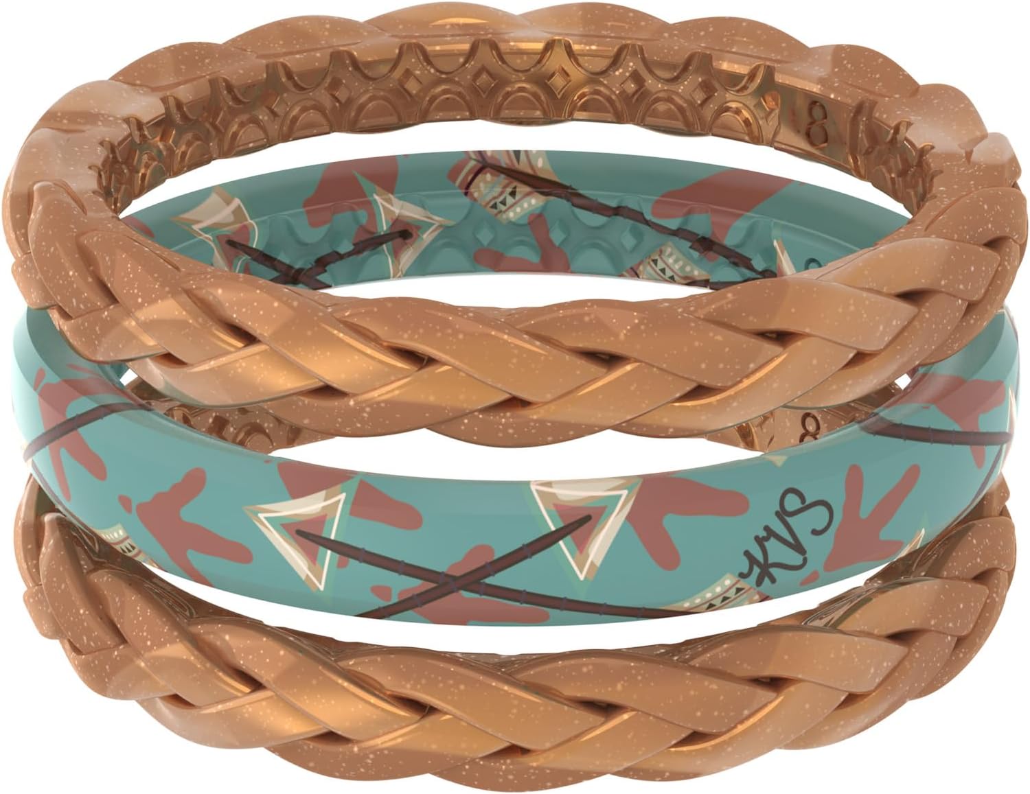 Groove Life with Katie Van Slyke Ring - Breathable Silicone Wedding Rings for women, Lifetime Coverage, Unique Design, Comfort Fit Ring