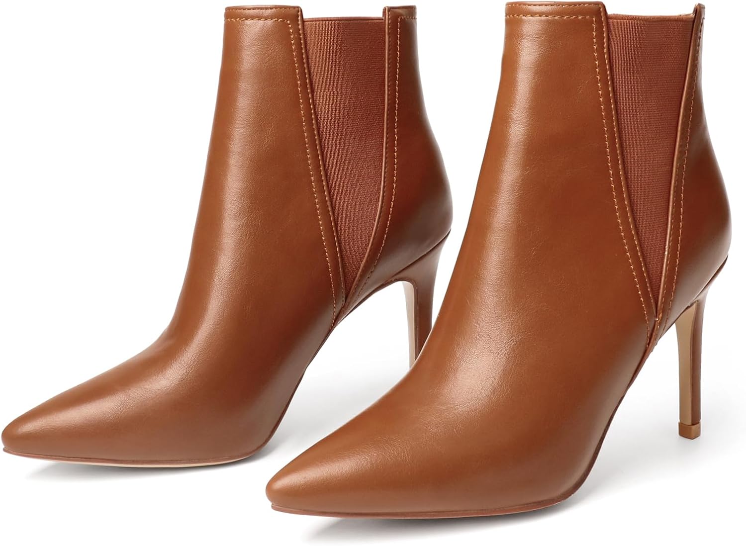 JOY IN LOVE Women's Ankle Boots Middle Heel Pointed Toe Stiletto Boots - Image 3