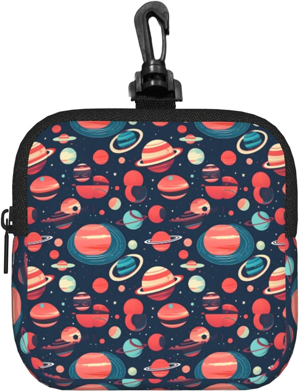 Outer Space Planets Print Versatile Square Storage Bag Travel Organizer Pouch Toiletry Home Office Gift