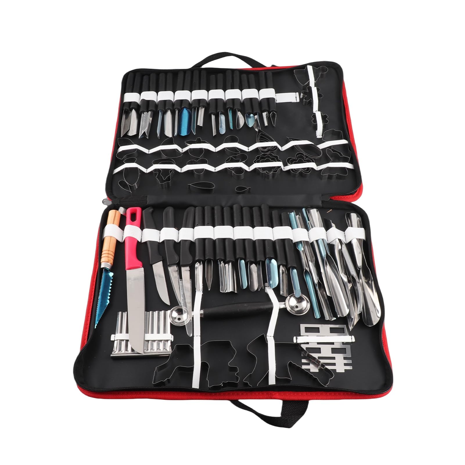 Yosoo 80PCS/Set Culinary Carving Tool Kit,Chrome steel Culinary Carving Peeling Tools Kit,for Fruit Vegetable Garnishing Carving Slicing including Carry Bag Halloween Pumpkin Carving Kit