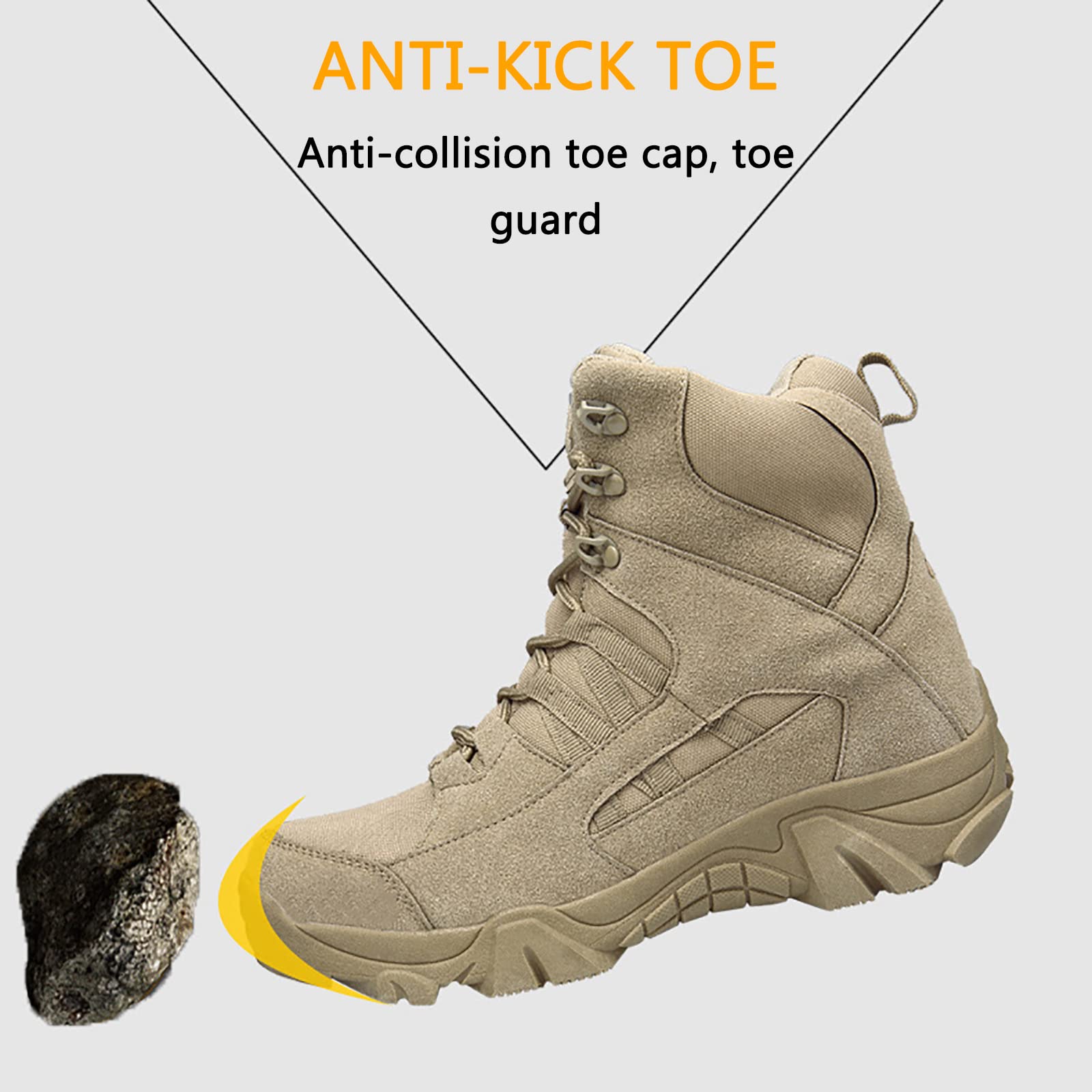 Taktyczne buty bojowe, Męskie taktyczne buty pustynne do pieszych wędrówek na świeżym powietrzu Kolorowe rozmiary 40-45 EU(Sand,40 EU)
