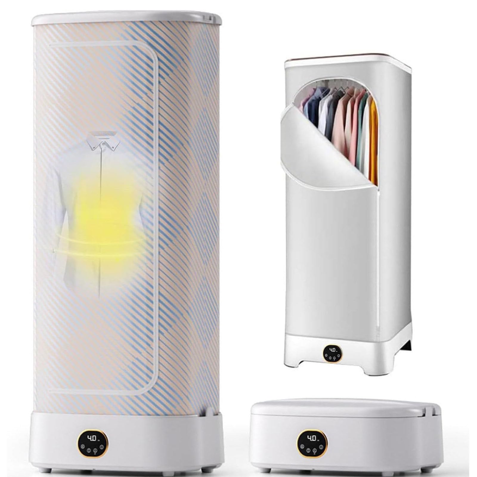 Macchina da stiro a vapore automatica portatile da 1000 W, cuocitore a vapore pieghevole e asciugatrice, stiratrice a vapore per indumenti appesi, rimuove rapidamente le pieghe.