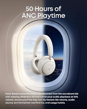 soundcore Anker Space 2,Active Noise Cancelling, Over-Ear Headphones