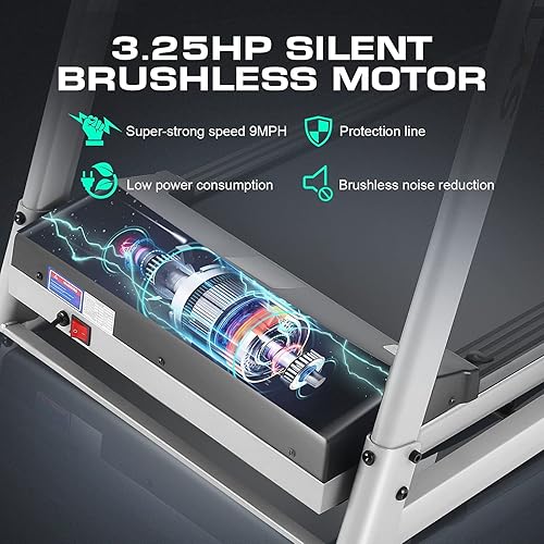 Miniatura 3 de SYTIRY Treadmill with TV Touchscreen 10" HD,3.25HP Folding Incline Treadmills for Home,WiFi Connection,3D Virtual Sports