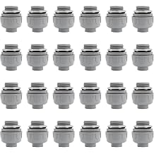 1 inch Liquid Tight Connector PVC Flexible Conduit Connector,Straight 180 Degree UL Listed Liquid Tight Connector, Non-Metallic Electrical Conduit Fittings 24 Pack