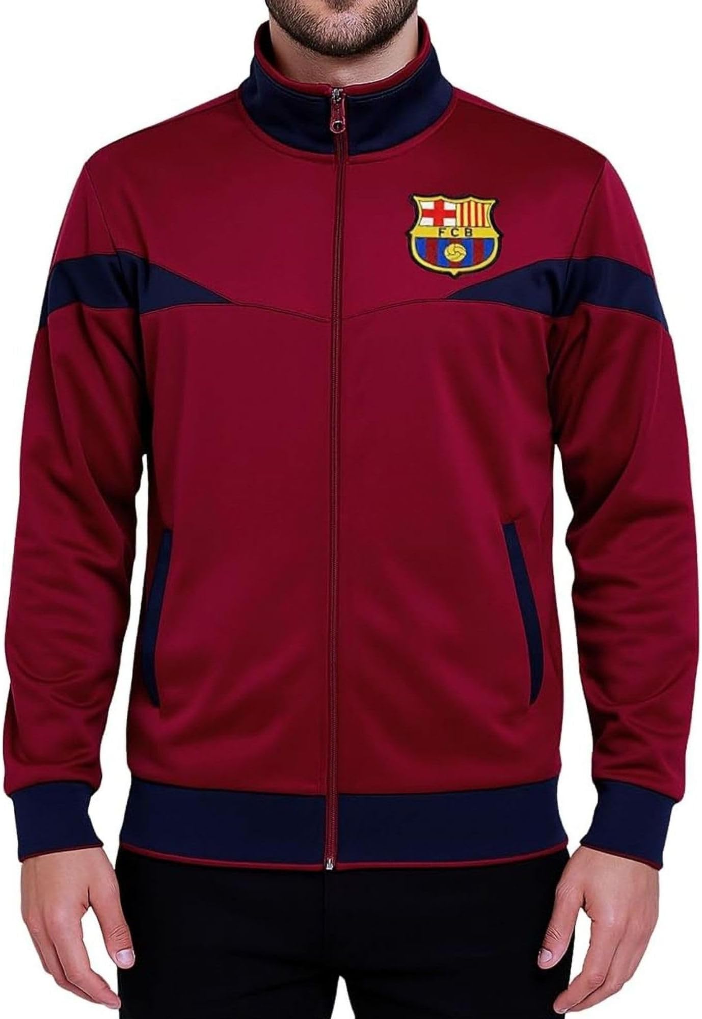 Icon Sports Officially Licensed FC Barcelona Soccer Track Jacket - Unisex Adult