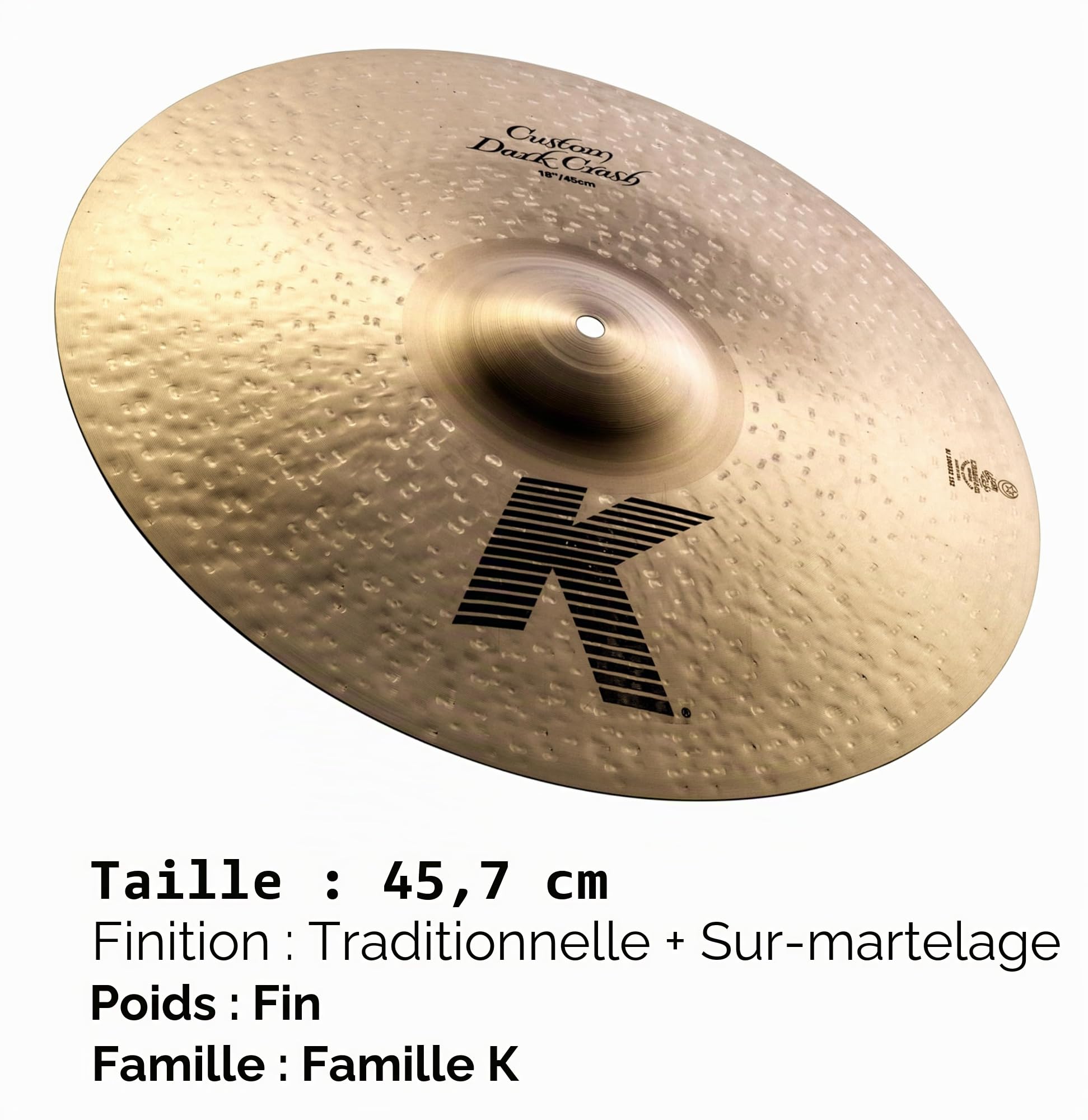 Zildjian K Custom Series - 18" Dark Crash Cymbal