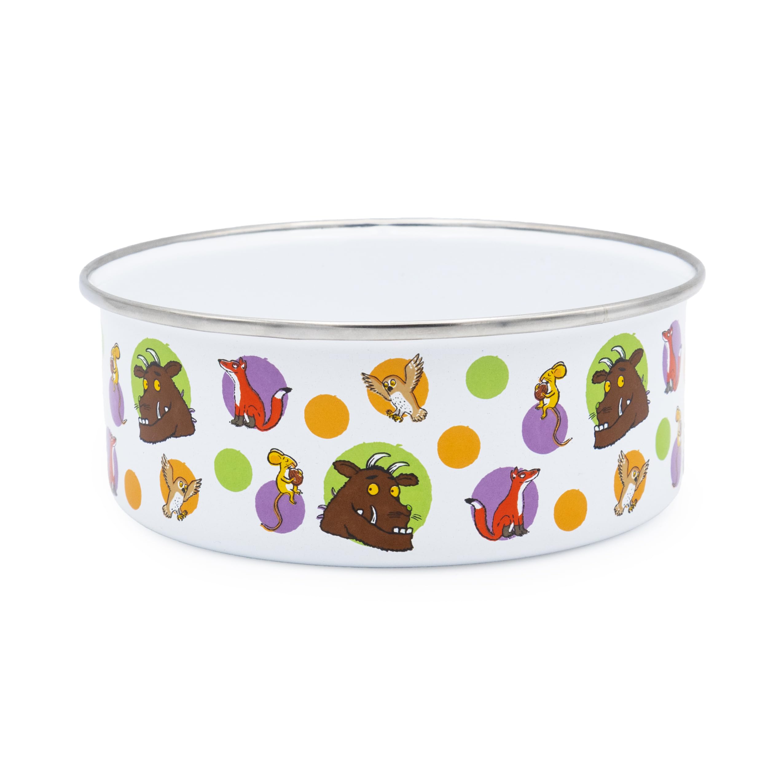 Robert Frederick The Gruffalo Enamel Bowl | Classic Story Design | Lightweight Durable Kids Bowl | Dishwasher Safe Gift for Gruffalo Fans