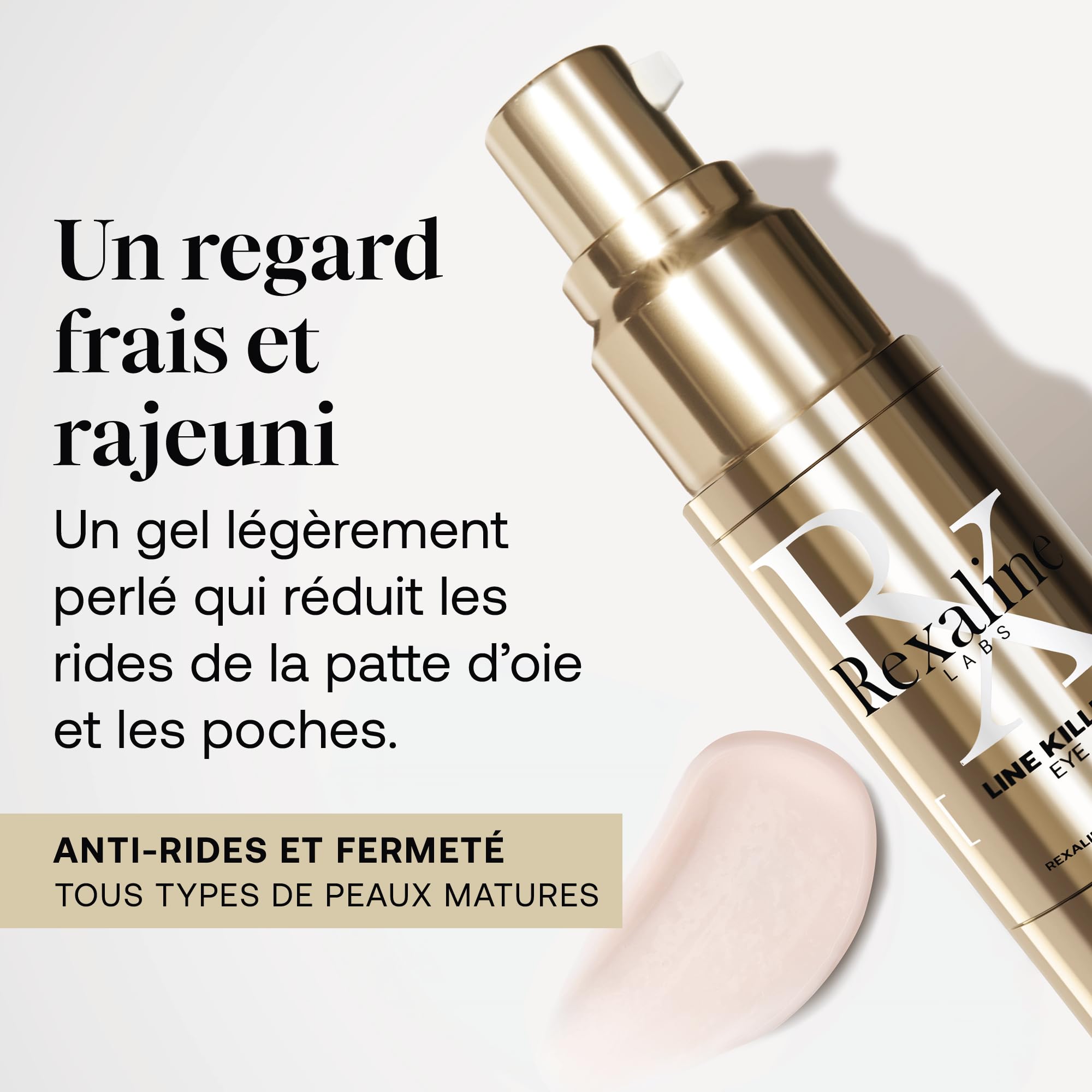 Rexaline X-treme Corrector - Soin Expert Yeux Anti-Âge - Crème contour des yeux anti ride - Anti cerne homme et femme - Anti poches yeux - Patte d'oie - Duo Acide Hyaluronique - Cruelty free - 15ml