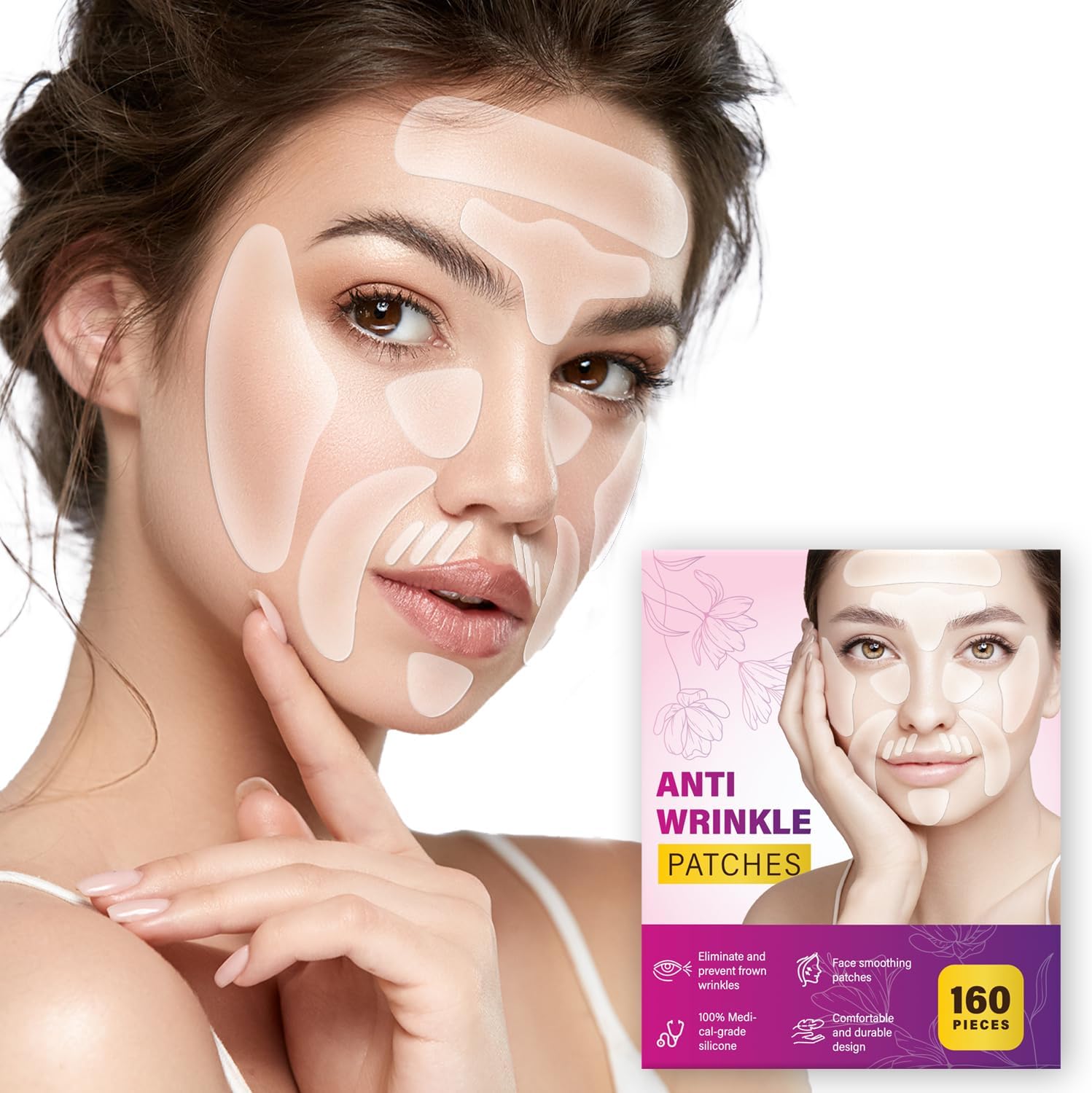 Face Wrinkle Patches: Forehead Wrinkle Patches - Anti Wrinkle Patches - Facial Patches to Reduce Fine Wrinkles - Frown and Smile Lines - Wrinkles Treatment for Women & Men