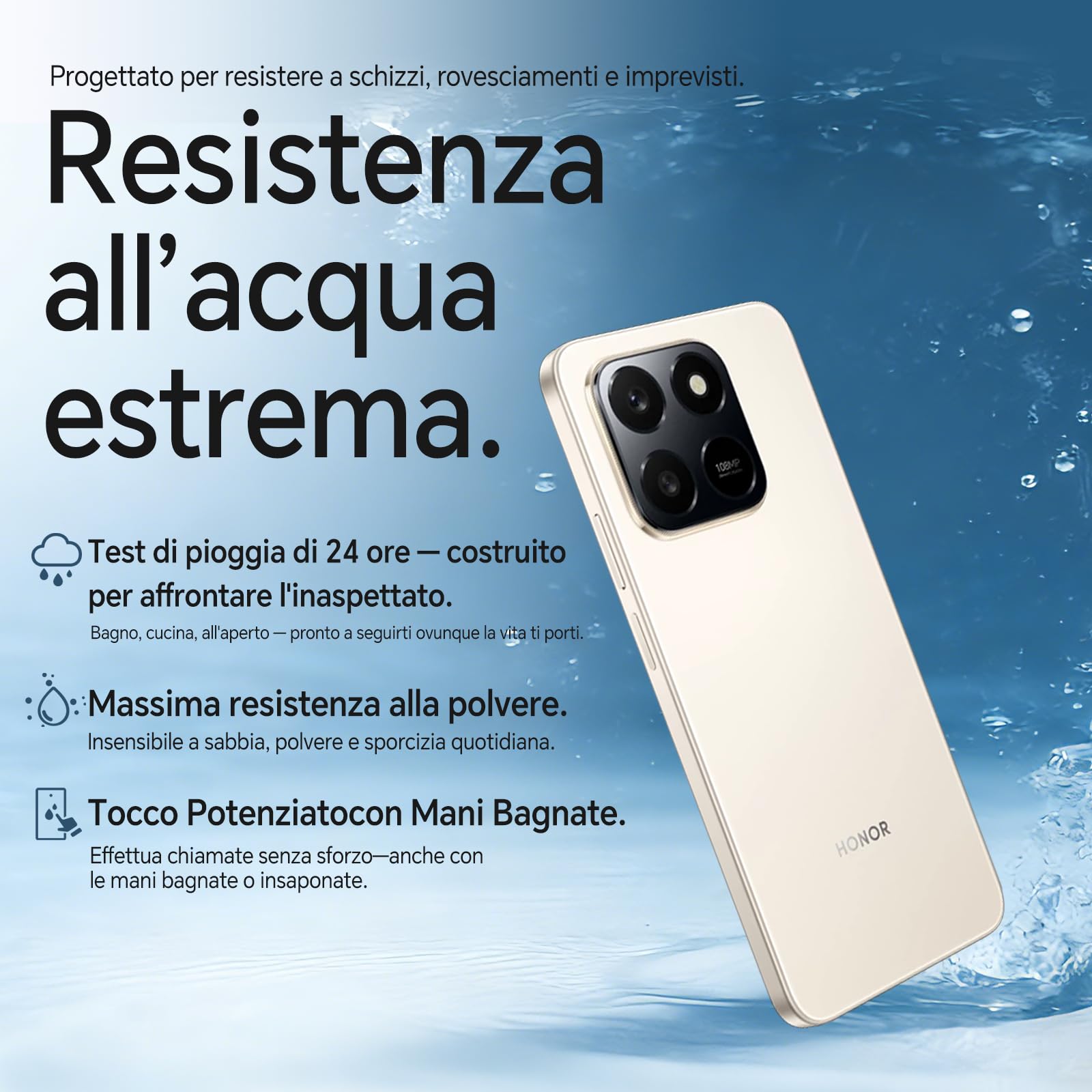 HONOR 400 Smart 4G Smartphone, Display 6,77 pollici 120Hz, 6500mAh, Fotocamera Ultra-Chiara 108MP, Tasto IA Istantaneo, 8GB+256GB, Resistenza Cadute 5 Stelle SGS, Dual SIM, Android 15