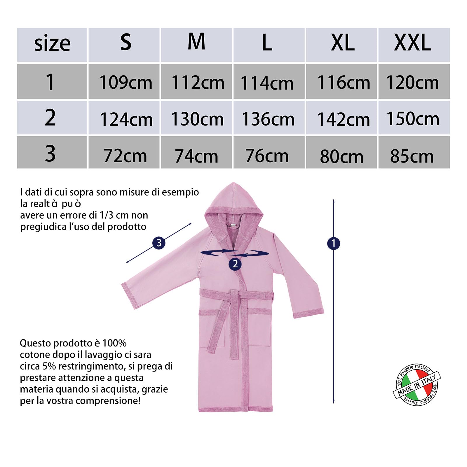 runico Accappatoio Donna Cappuccio - Design e Fabbricazione Italiana, 100% Cotone, Ultra Sottile, Super Assorbente, Anti-Pilling, con 2 Asciugamani Inclusi……