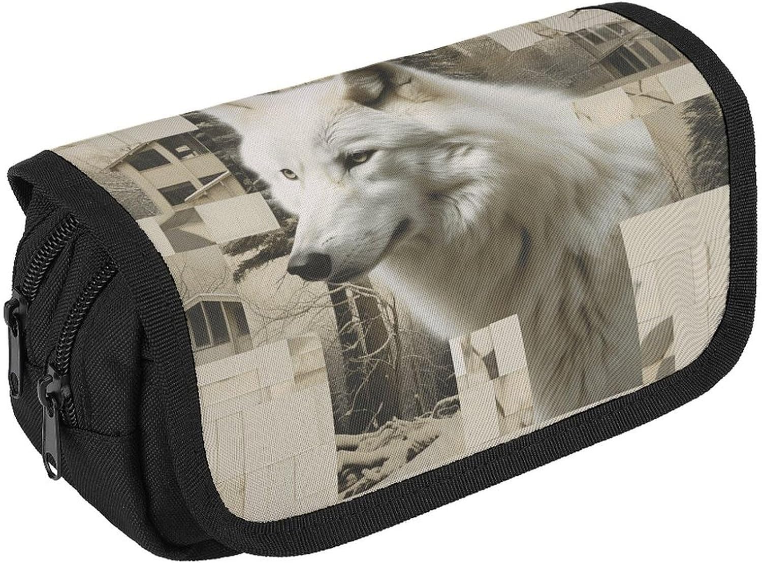 Wolves And Their Home Pencil Case Big Capacity Pencil Pouch