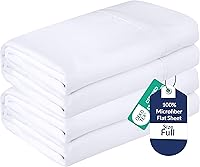 Vista 64 de Royale Linens Juego de 2 sábanas encimeras a granel – Sábanas superiores – Microfibra suave – Resistente a las arrugas y a las manchas – para hotel