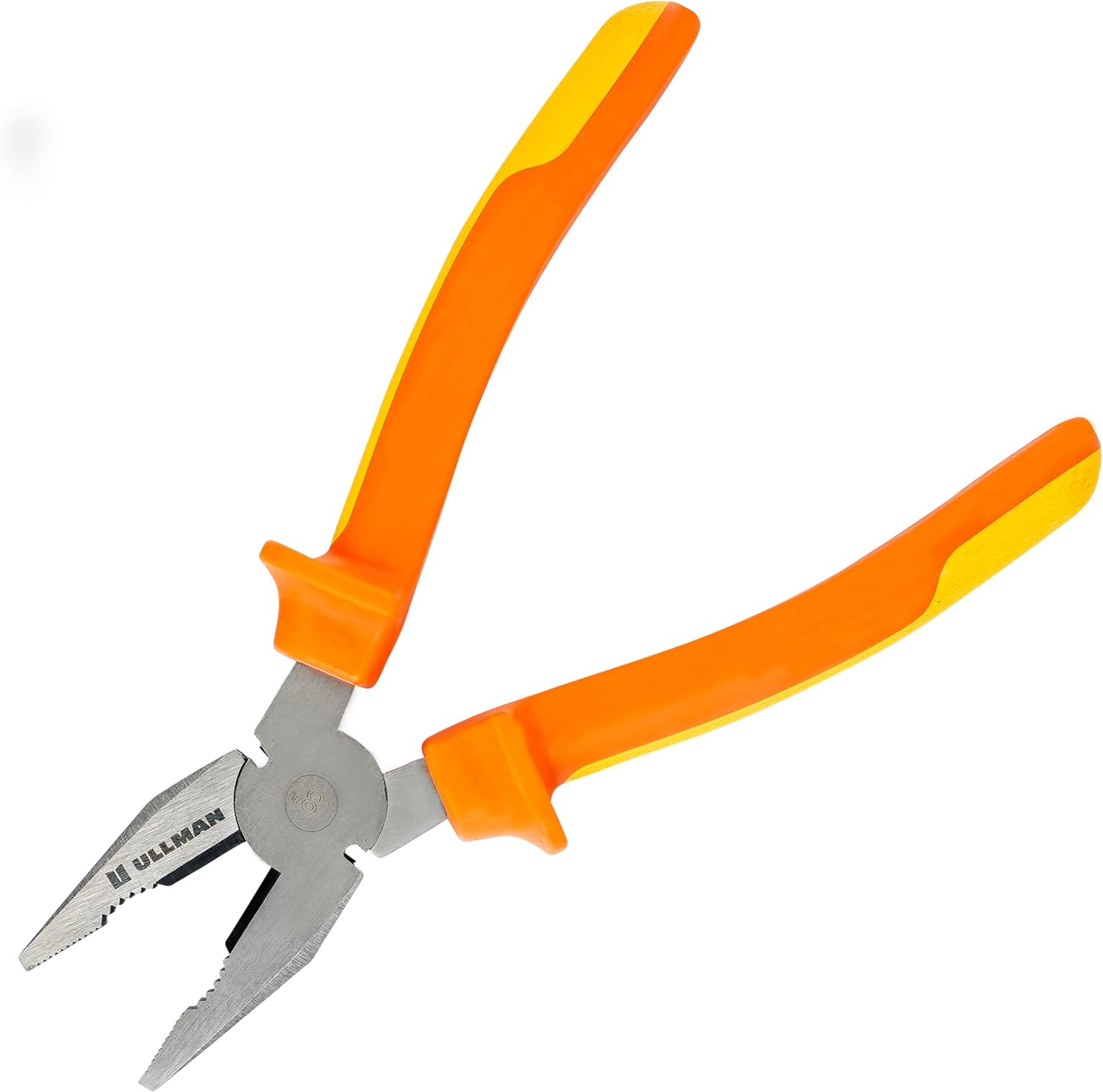 Ullman Insulated 8 in Combination Pliers with Industrial Non-Slip Grip - Perfect Hand Tool for Electricians, HVAC, and Contractors