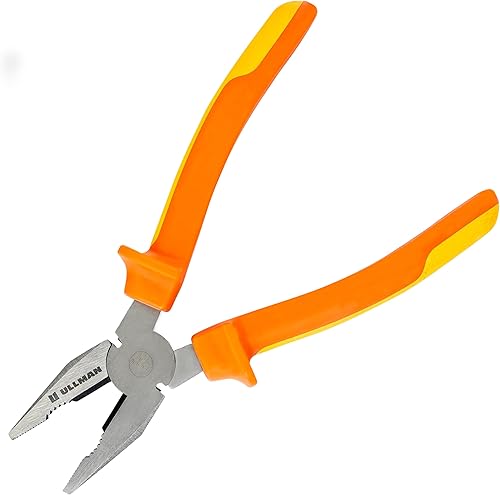 Miniatura 25 de Ullman Juego de 3 alicates aislados para electricistas y contratistas, incluye alicates de corte lateral de 8 pulgadas, 7 pulgadas de nariz larga