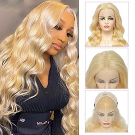 Loyom 613 Body Wave Lace Front Wig Human Hair 10a Brazilian 13x4 Blonde Lace Frontal Wigs 200 Density Pre Plucked Bleached Knots with Baby Hair 26 inch