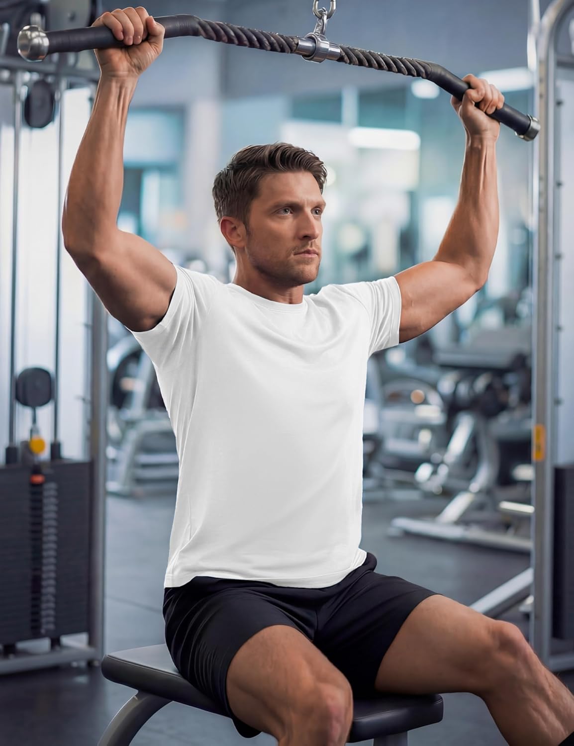 MAGCOMSEN Men's Workout Shirts Dry Fit Short Sleeve Shirts UPF 50+ Moisture Wicking Athletic Swim Tshirt Running Gym Fishing - Image 2