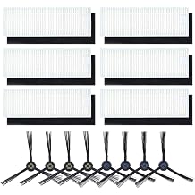 Robot Vacuum Cleaner Accessories Replacement,Side Brush HEPA Filter,Compatible for Silvercrest SSR1 SSRA1,Compatible for ILife A9S A9 A7