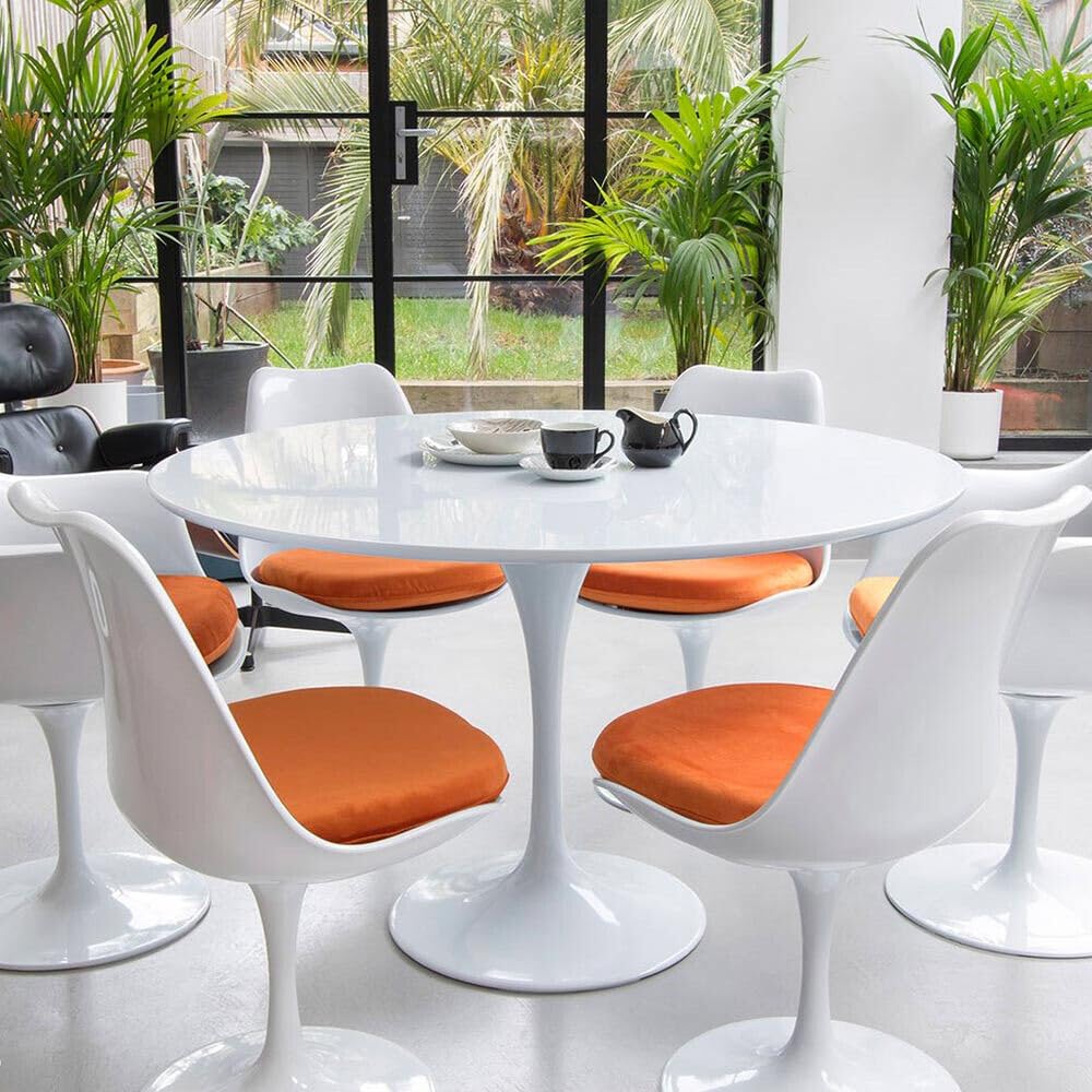Mesa de Comedor o Cocina Zurich Redonda (Blanco, 100 diámetro)