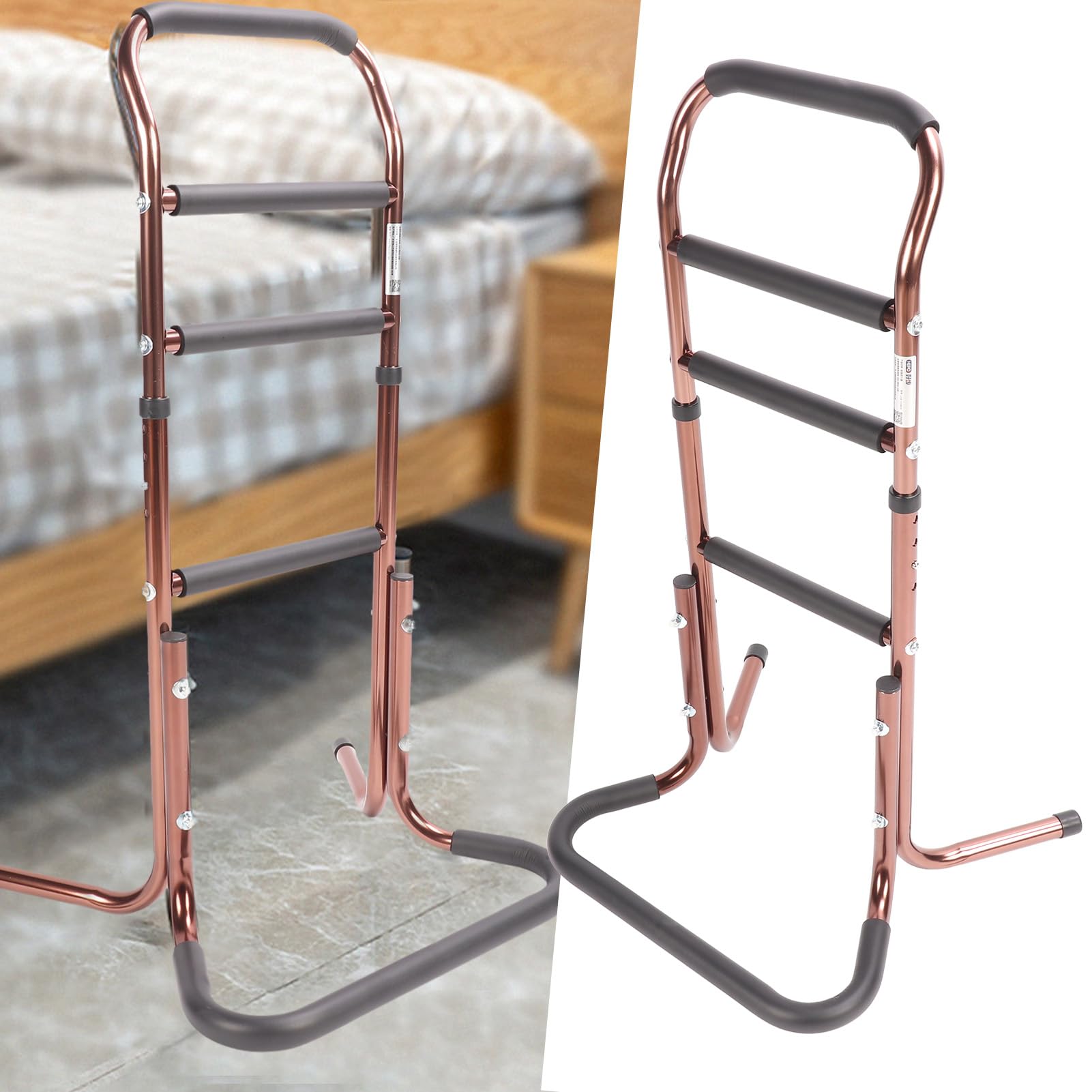 Barandilla auxiliar para cama, barandillas de cama de aleación de aluminio para seguridad de adultos mayores, barra de agarre para prevención de caídas, barandilla de soporte para cabecera para muje