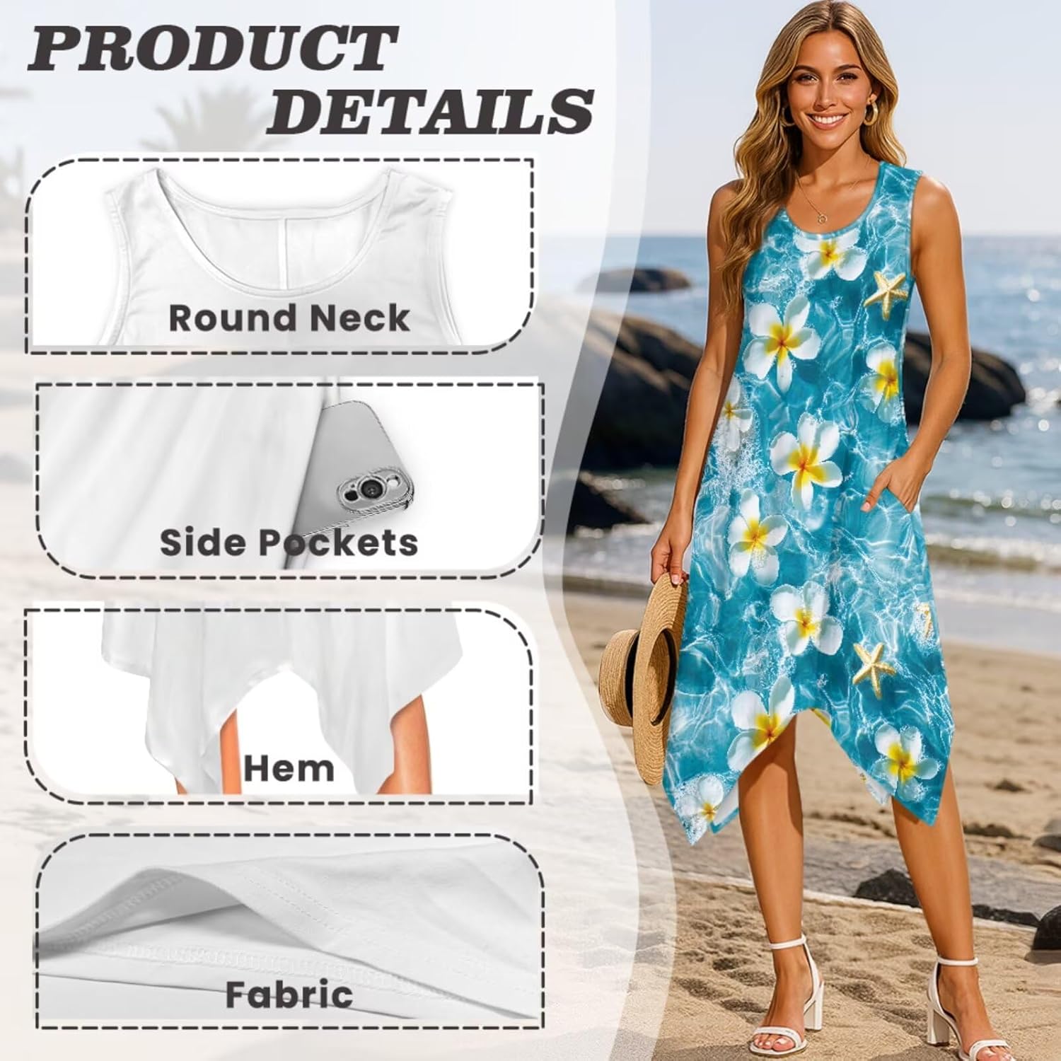 Couple Matching Outfit Hawaiian Men's Button Down Shirt Sleeveless Sundresses Dress Summer Dress for Women 2026