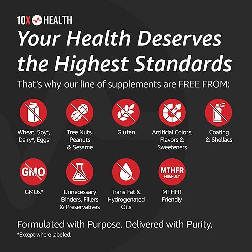 Miniatura 6 de 10X Health Probióticos para hombres  60 cápsulas de suplemento de apoyo inmunológico y probióticos para la salud digestiva con Lactobacillus