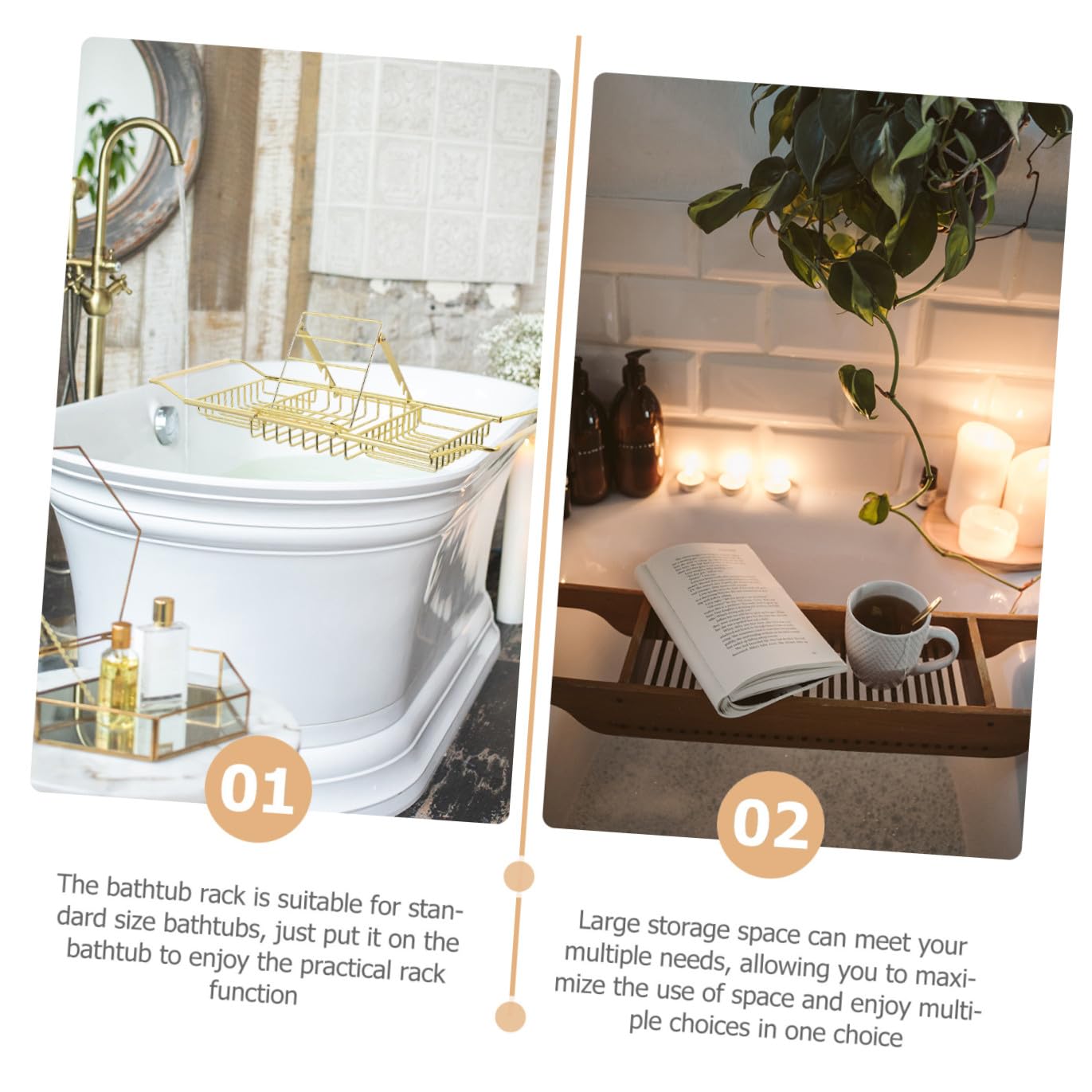 Mensola Vasca da Bagno Estensibile in Acciaio Resistente Antiscivolo con Supporto per Libri Tablet e Bicchiere di Vino Fino Design Elegante e Facile da Pulire per Bagni Moderni