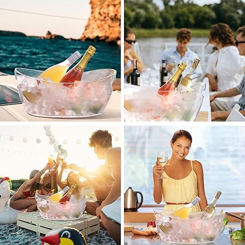 Miniatura 6 de Cubo de hielo, 2 unidades, cubos de hielo pequeños para fiestas, suministros de bar de mimosa, tina de bebidas para vino espumoso de champán (5.5