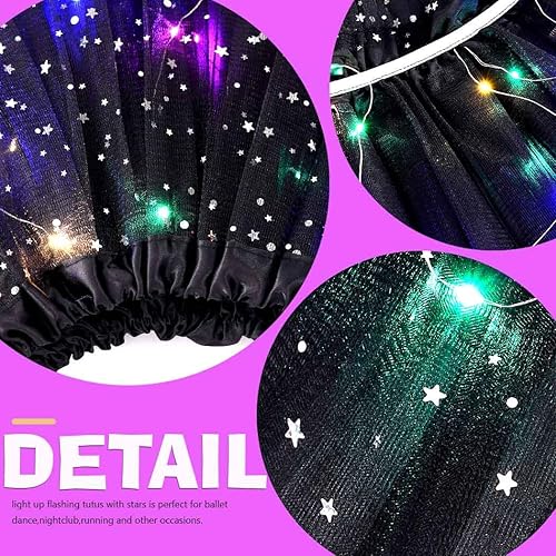 Miniatura 5 de REETAN Falda tutú LED iluminada, faldas en capas para Navidad, disfraz de tutú para mujeres y niñas