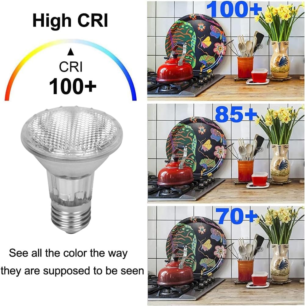Par20 Bulbs, 120V 50W Par20 Flood Light Bulbs, E26 Medium Base Long Lasting Life High Output Reflector Flood Lights -Warm Light