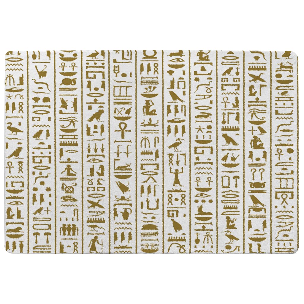Tapis égyptien Ancient Hieroglyphs de taille M 80x150 cm pour décoration intérieure