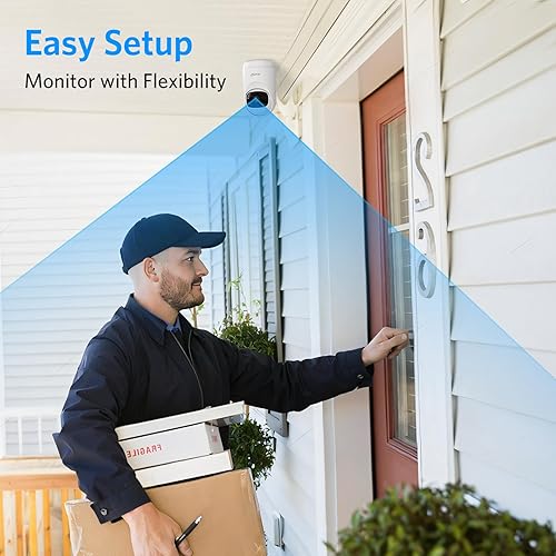 Miniatura 8 de Cámara interior 2K mejorada 2024, cámaras de 360 para seguridad del hogar con visión nocturna IR clara, detección de movimiento, conversación de 2