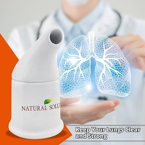 Miniatura 3 de NATURAL SOLUTION Inhalador de sal de cerámica con 2 repuestos de sal rosa del Himalaya, limpia el sistema respiratorio, alivia la congestión