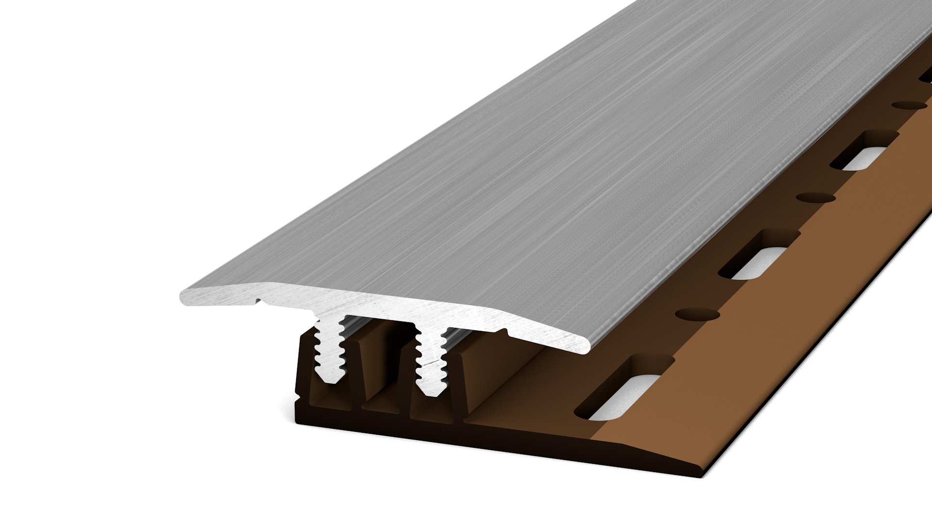 Prinz Profi-Design Übergangsprofil -Für Aufbauhöhen von 4,0 -7,5 mm Edelstahl gebürstet 270cm 27 mm