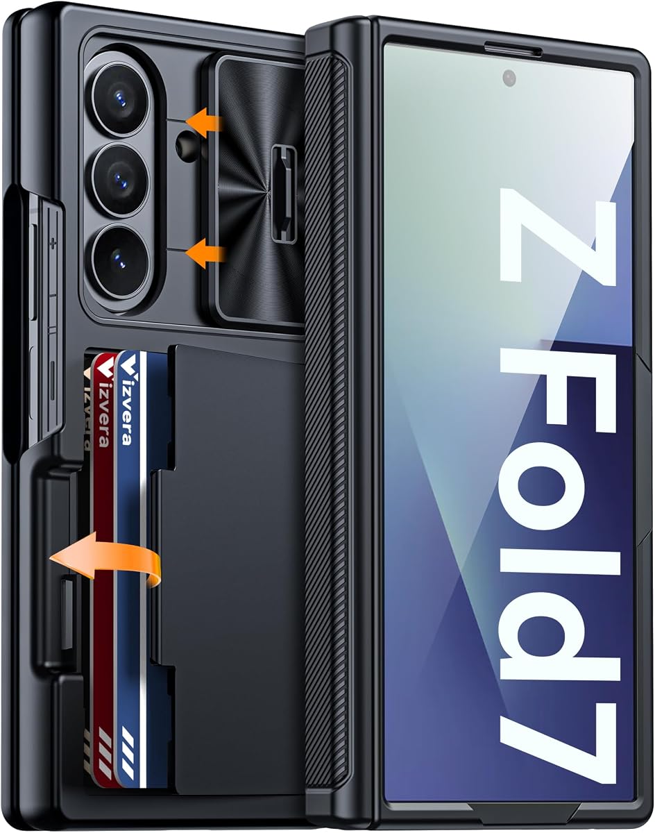 Vizvera for Samsung Galaxy Z Fold 7 Case RFID Wallet