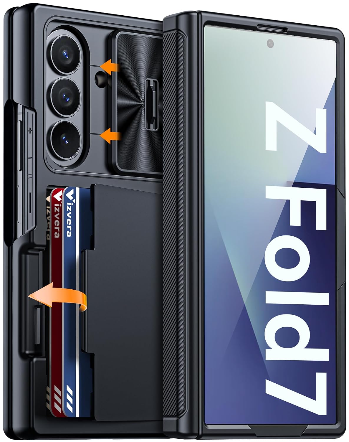 Vizvera for Samsung Galaxy Z Fold 7 Case RFID Wallet with Cards Holder [Hinge Cover] [Camera Cover] Shockproof Silicone Pr... - Review, Price and Buying Guide